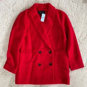 Ann Taylor red wool blend coat